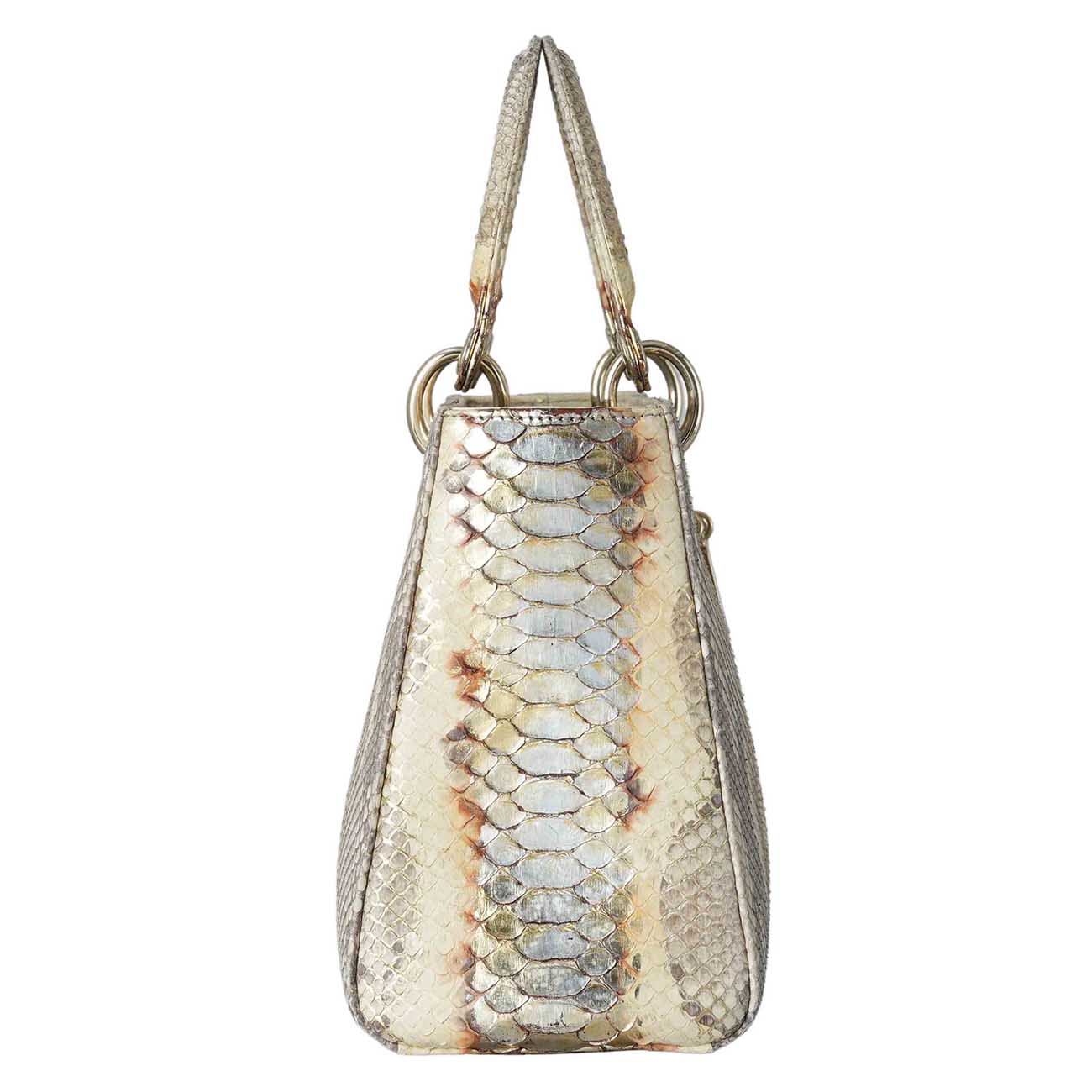 CHRISTIAN DIOR(USED)크리스찬디올 파이톤 레이디디올 미듐